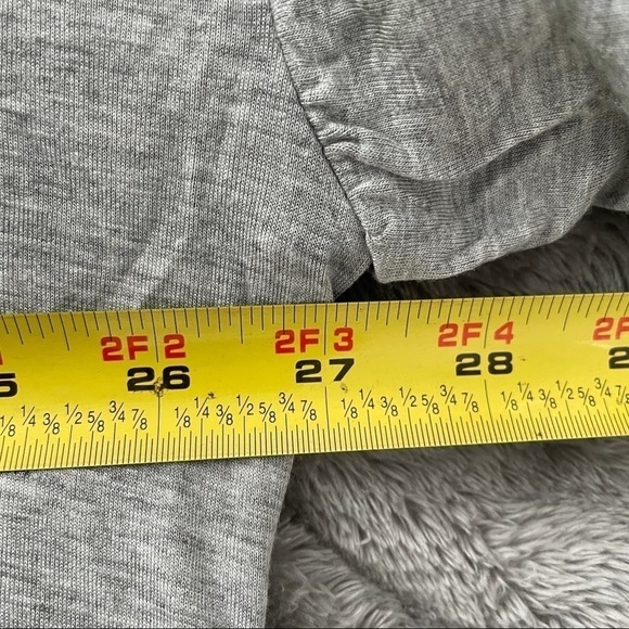 Terra & Sky Grey Ruffled Sleeve Bling Blouse 1X - Picture 5 of 6